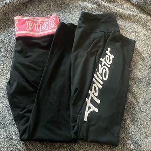 Hollister and Victoria’s Secret pink leggings